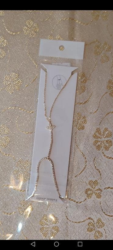 chopard sep: Qızılı rəngdə zəncirli əl bəzəyi (bracelet-ring kombinasiyası) - — 1