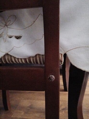 stol sekilleri: Qonaq otağı üçün, Açılan, Oval masa, 6 stul — 3