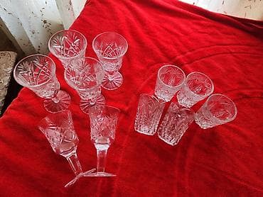 sutlac qablari: Stəkanlar, Xrustal — 1