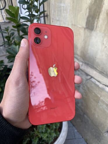IPhone 12, 128 GB, Qırmızı, Face ID, Simsiz şarj, Sənədlərlə