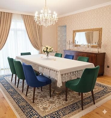 Ev üçün dekor: Yeni rəng - Ağ Vilyur Süfrə, Ünvandan götürmə — 1