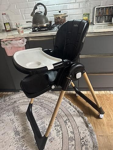 mektebli canta: Kidilo uşaq yemək stulu - Rəng: qara oturacaq, ağ çıxarılan masa - — 2