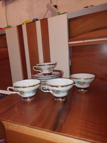 çaşqa nəlbəki: Çay dəsti, Farfor, Madonna, 6 nəfərlik, Yaponiya — 1