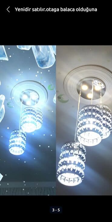 heyet ucun isiqlar: Çılçıraq, 3 lampa — 1