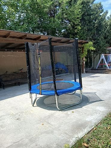 batut nədir: Uşaq və böyüklər üçün təhlükəsizlik torlu bağ/balkon batutu - Dairəvi — 3