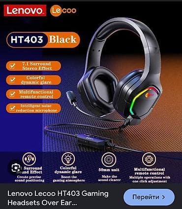 redmi buds 6 active: Lenovo Lecoo HT403 Gaming naushnik
RGB-li Mikrafonlu usb qulaqciq — 1