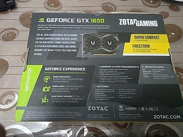 Modemlər və şəbəkə avadanlıqları: Videokart ZOTAC GeForce GTX 1650, 4 GB — 2