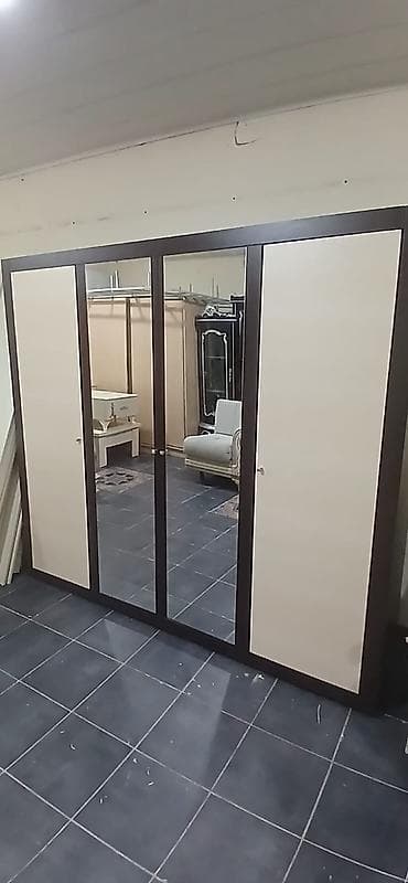 Yataq otağı üçün mebel dəsti - 4 qapılı iri paltar şkafı: orta — 4