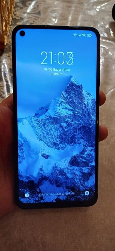 Redmi: Redmi Note 9, 64 GB, rəng - Göy, Face ID, İki sim kartlı, Sensor