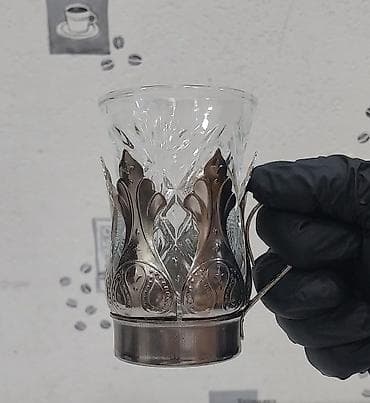 alize puffy qiyməti: Armudu stəkanlar, rəng - Gümüşü, 6 ədədli dəst, SSRİ — 8