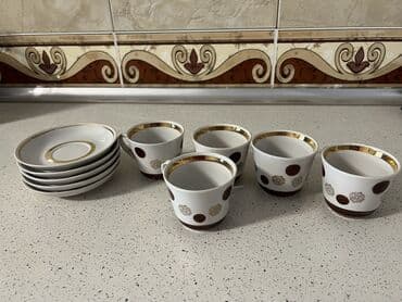 набор посуды: Qəhvə dəsti, rəng - Ağ — 1