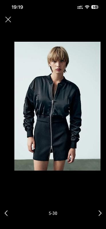 ZARA bomber-paltar. yuxarısı bomber kurtka aşagı etek hissesi triko