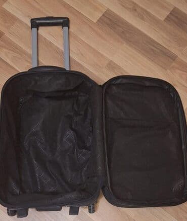 Moskviç: Rulonlu əl çamadanı – klassik qara rəng - Material: parça/tekstil — 2