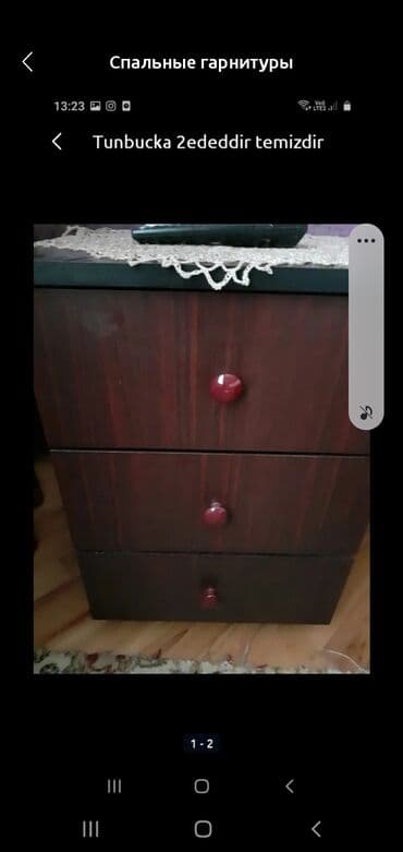 lalafo taxt kravatlar: Tunbaca (yataq otağı tumbi) – 2 ədəd. - Material: taxta/laminat səth — 1