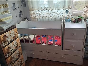 islenmis mebiler: Oğlan və qız üçün, İşlənmiş, Çarpayı, Matras ilə — 1