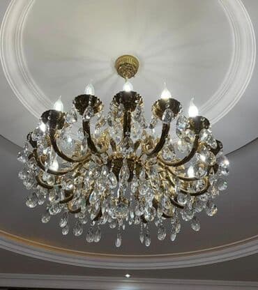 dəhliz üçün çilçıraqlar: Çılçıraq, 10 və daha çox lampa, Xrustal — 1