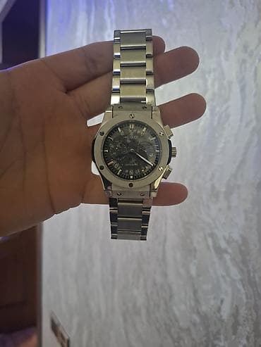 gumus qolbaqlar kisi ucun: Наручные часы, Hublot, цвет - Черный — 9