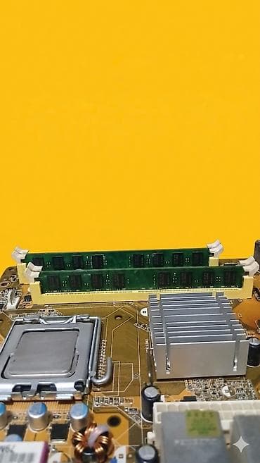 ram ddr 2: ASUS P5KPL əsas plata + Intel Core 2 Quad prosessor + videokart (DVI/ — 5