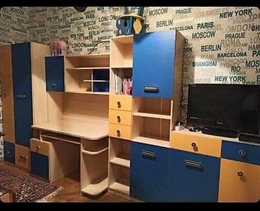 siyirmeli dolab: Oğlan və qız üçün, İşlənmiş, Təknəfərlik çarpayı, Tumba, Yazı masası, Dolab — 1