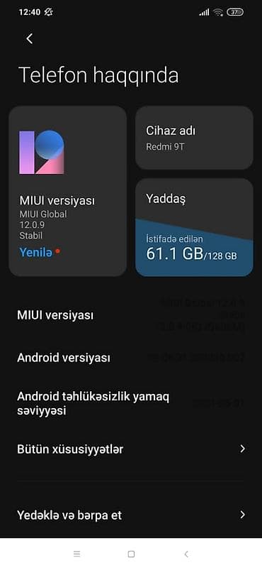 xiaomi redmi 9 t: Redmi 9T, 128 GB, rəng - Qara, İki sim kartlı — 1