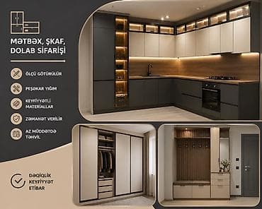 Sifarişlə mətbəx dəsti, Sadə laminat, Kredit yoxdur