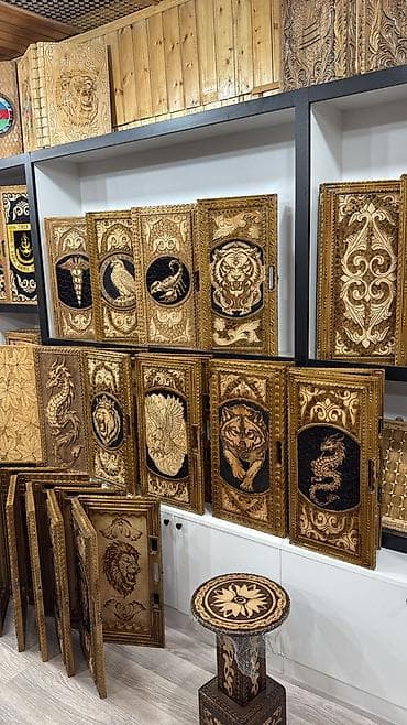 Спортивные игры: Əl işı ilə hazırlanmış taxta nərd taxtaları - Material: keyfiyyətli — 8