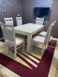 Qonaq otağı üçün, İşlənmiş, Açılmayan, Dördbucaq masa, 6 stul lalafo.az -da Qonaq otağı üçün, İşlənmiş, Açılmayan, Dördbucaq masa, 6 stul