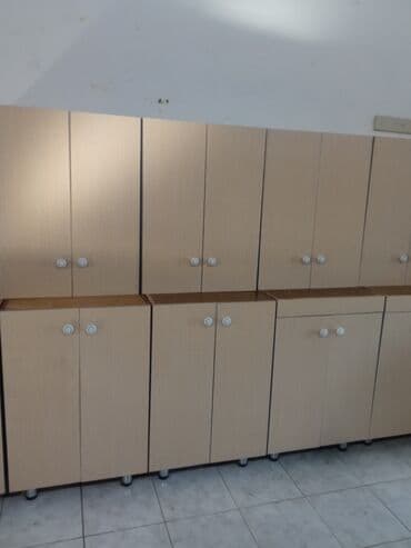 стеллаж шкаф: Mebel dəsti – modul tipli şkaflar - Material: açıq ağac rəngində — 2