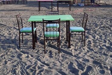 toxunma saplar satisi: Yeni, Dördbucaq masa, 4 stul, Açılmayan, Stullar ilə, Həsir toxunuşlu, Azərbaycan — 2