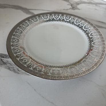 farfor qab: Tort və şiriniyyat qabı, rəng - Ağ, Farfor — 3