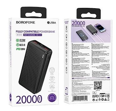 Kateqoriya: Power banklar Borofone BJ56A Black 20.000mAh • Tutum