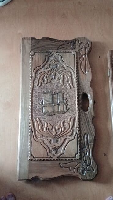 nerd taxta sekilleri: Əl işçiliyi ağac nərd dəsti - Material: tam ağac (qoz ağacına — 1