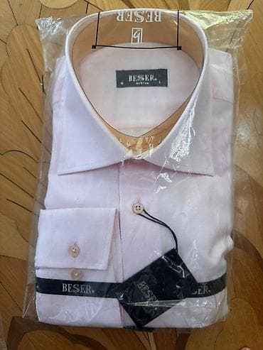 Рубашки: Мужская рубашка, M, цвет - Розовый — 5