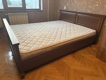Təcili satılır! Taxta çarpayı və döşək dəsti Ölçü: 160x210 sm lalafo.az -da Təcili satılır! Taxta çarpayı və döşək dəsti Ölçü: 160x210 sm