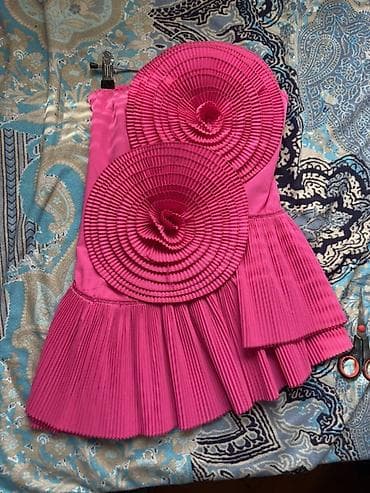 Женская одежда: Parlaq çəhrayı rəngdə, modern dizaynlı qısa don. Strapless korset — 1