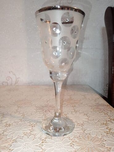 Mətbəx aksesuarları: Qədəhlər, rəng - Gümüşü, Şüşə, 6 ədədli dəst, Türkiyə — 3