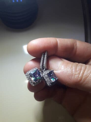 1 qram gumuşun qiyməti 2022: Серьги, Swarovski, Серебро, 925 г, Самовывоз, Бесплатная доставка — 7