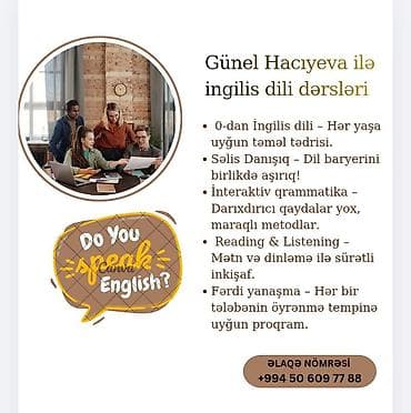 gitara ders: Xarici dil kursu, İngilis dili, Böyüklər üçün, Danışıq klubu — 1