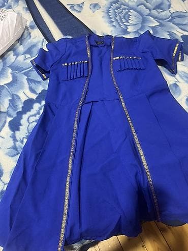 Məktəb çantaları: Mavi rəngdə milli üslubda oğlan uşağı üçün rəqs/şou geyim dəsti — 1