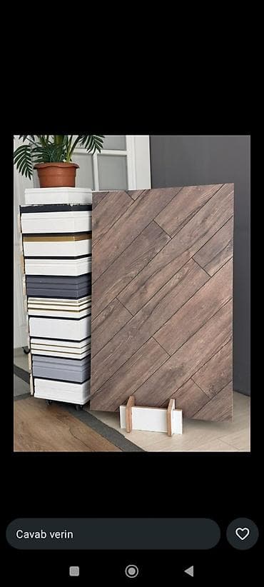 lami: Ağac naxışlı keramika döşəmə/Divar plitəsi - Material: keramika - Üst — 1