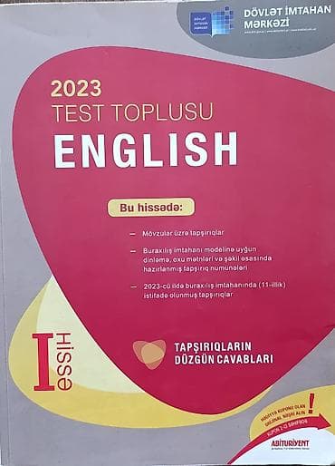 Testlər: İngilis dili Testlər 11-ci sinif, DİM, 1-ci hissə, 2023 il — 1