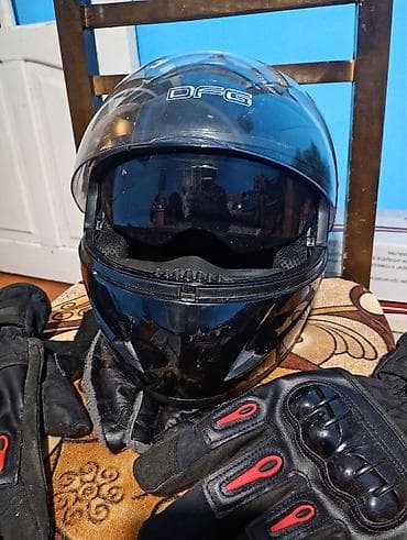 sukutur motor: DFG motosiklet dəbilqəsi + qoruyucu əlcək dəsti - Brend: DFG - Növ — 1