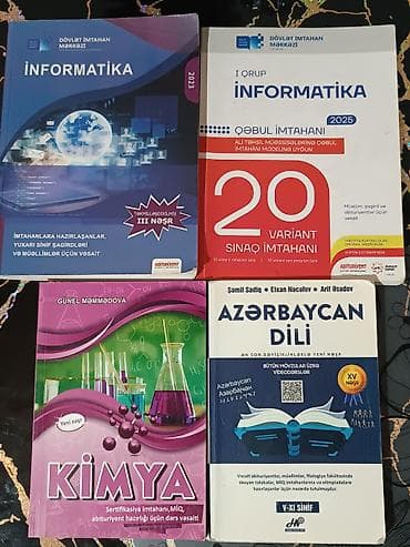 5 15: İnformatika DİM vəsait 5 AZN İnformatika DİM 20 sınaq 3 AZN Kimya — 1
