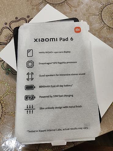 planşet qadın çantaları: Xiaomi Pad 6 planşet 8 ram 256 yaddas 144 HZ ekran .Fps oyunlari rahat — 3