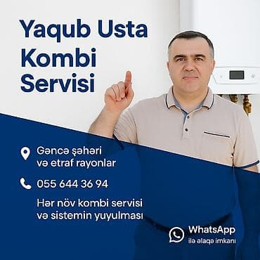 Yaqub Usta tərəfindən kombi xidmətləri təklif olunur. Bu xidmətə kombi