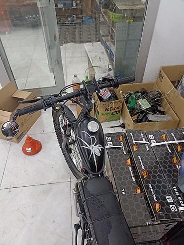 azerbaycan elektrik avtomobil: Benzin mühərrikli velosiped bez problem - Dağ velosipedi bazasında — 6