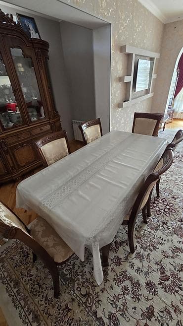 Yemək otağı üçün 6 nəfərlik masa və stul dəsti - Komplekt: 1 ədəd — 1