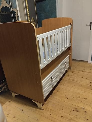 ikea mebel: Oğlan və qız üçün, Dördbucaq, Beşik, Dəstsiz, Matrassız, Yellənmə mexanizmsiz — 1