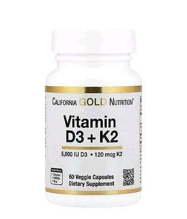 mivolis calcium d3: Məhsul: California Gold Nutrition – Vitamin D3 + K2 Tərkib və dozaj — 1