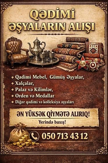 Musiqi alətləri: Qədimi əşyaların alışı xidməti Alınan kateqoriyalar: - Qədimi mebel - — 1